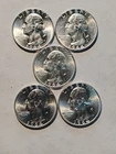 Lot of 5 🔥1964 P&D Washington Silver Quarters 🔥AU/BU (4-D/1-P) #W3