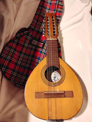 VINTAGE BANDURRIA VINCENT TATAY VELENCIA SPAIN CUSTOM FOLK INSTRUMENT W CASE HTF