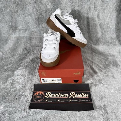 PUMA Youth Size 4.5 Park Lifestyle SK8 Big Kids White Black Gray Gum 401949-01