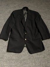 Vintage Brooks Brothers Brooksease Blazer Black 40 Made in USA Buttons