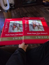 2 Canon Photo Paper Plus Glossy II Pixma PP-201 13x19 High Gloss 20 Sheets