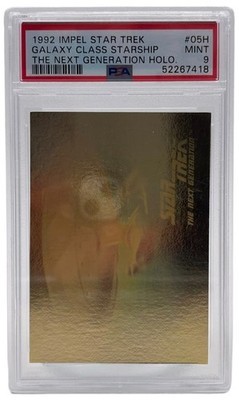 1992 IMPEL STAR TREK GALAXY CLASS STARSHIP next generation Gold HOLO PAS 9 MINT