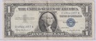1957 Silver Certificate US Dollar Bill Blue Seal Note Rare FANCY SERIAL NUMBER🔥 — photo 1