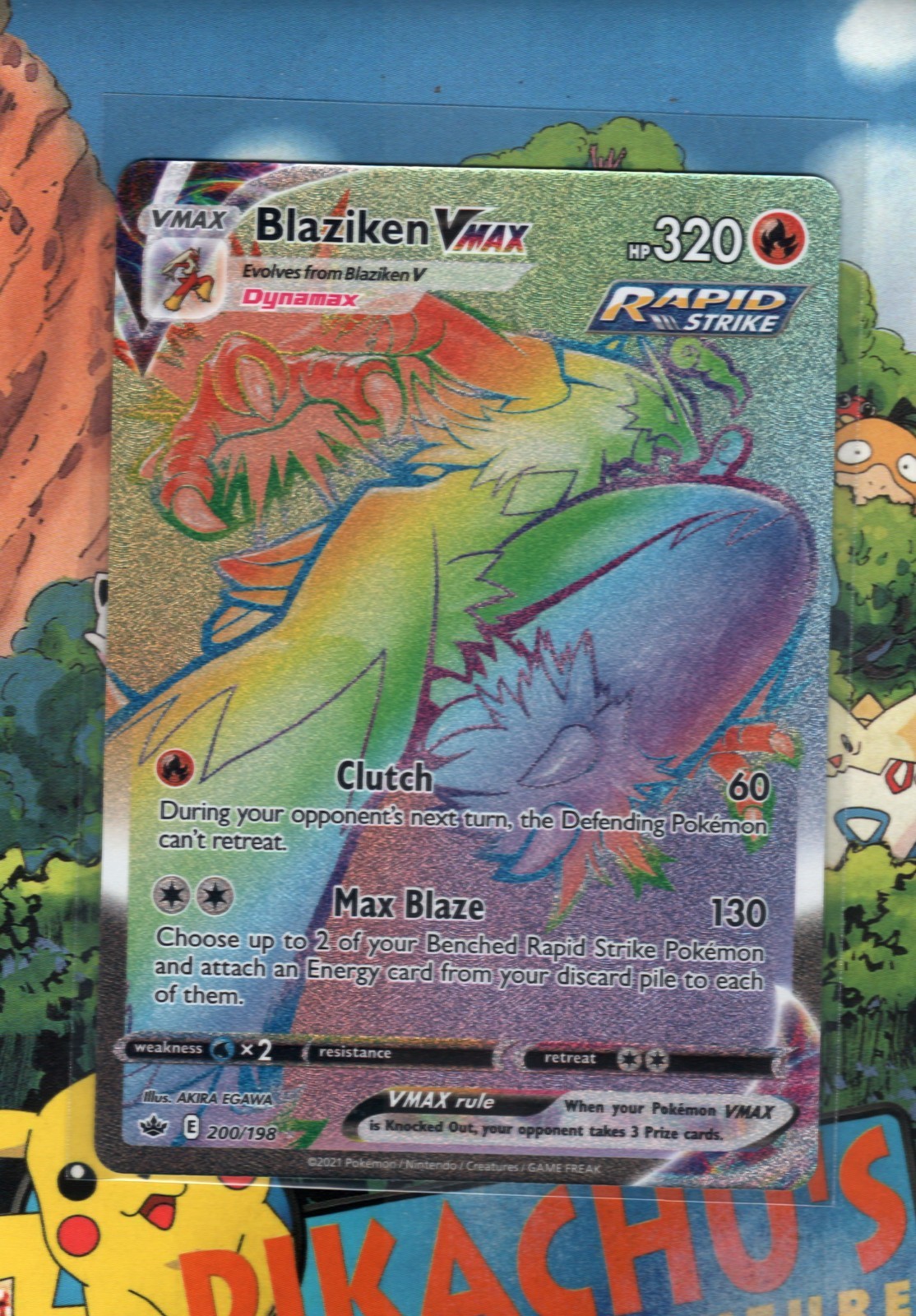 Pokémon TCG Blaziken VMAX (Secret Holo) Chilling Reign 200/198 NM/M