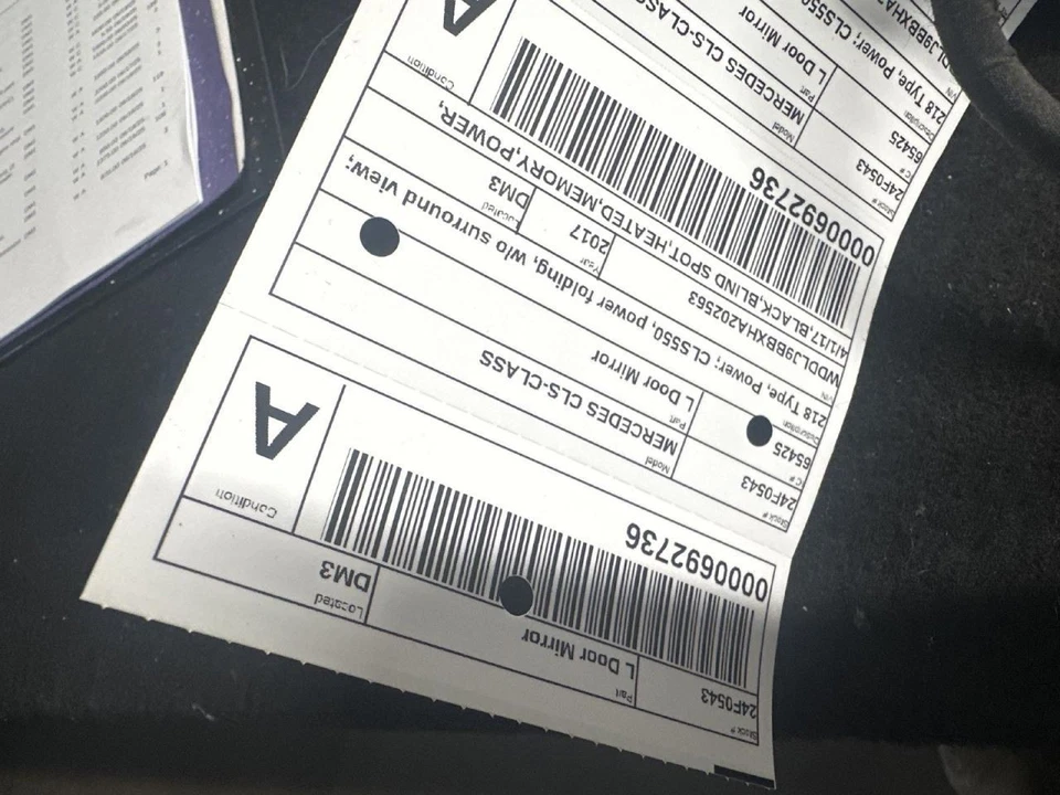 Espejo retrovisor lateral del conductor tipo 218 eléctrico compatible con 15-18 MERCEDES CLASE CLS 1987146 Foto 3 de 3