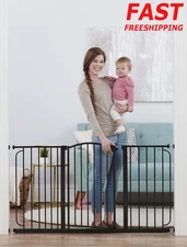 58 In Extra Wide Arched Decor Baby Safety Gate Extra Wide All-Steel Construction