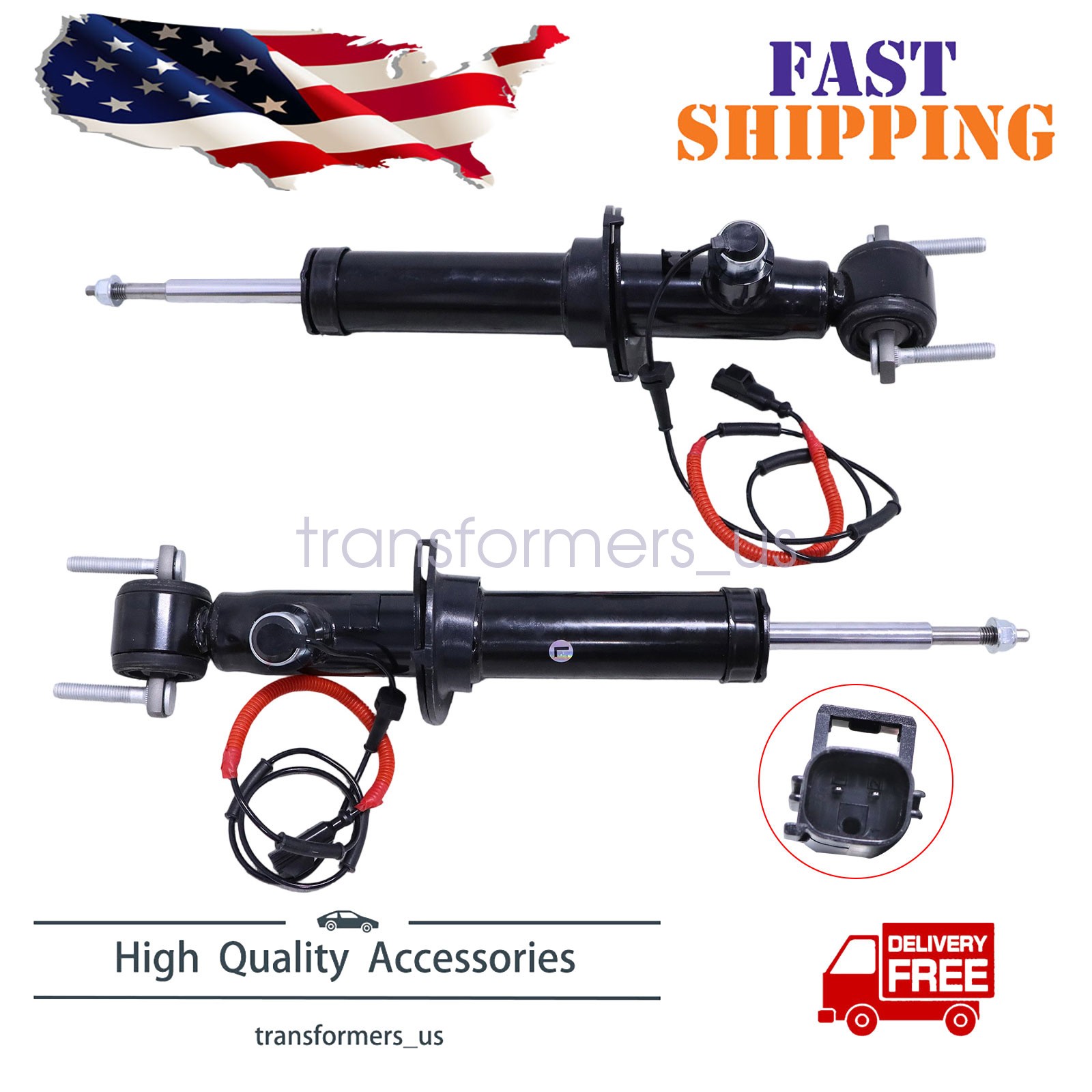 Fit Lincoln Navigator Ford Expedition 2018-2023 Pair Front Shock Absorbers w/CCD