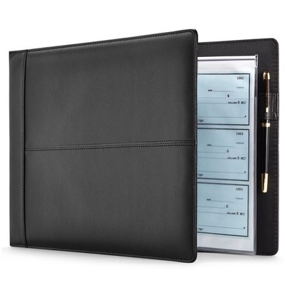 7-Ring Business Check Binder Portfolio with 600 Checks Capacity, 14 x 10 In