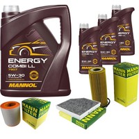 Inspektionspaket 8L Mannol Energy 5W-30 FüR Audi A6 2.8 FSI 3.0 Tfsi Quattro A7