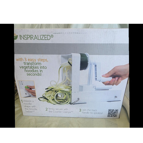 Inspiralized Counter Top Spiralizer Manual White Vegetable Noodle Maker