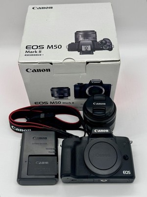 Canon EOS M50 Mark II Mirrorless Camera 24.1MP w/ 15-45mm Lens LOW SHUTTER COUNT