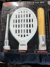 Nintendo Wii ESPN Sports Accessories Lot Pack Includes - Golf, Tennis, Baseball