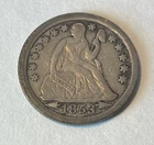 1853 Seated Liberty Silver Dime 10c - Arrows - Philadelphia
