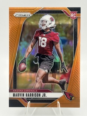 2024 Prizm Football Marvin Harrison Jr RC #375 Orange SP /249 Cardinals