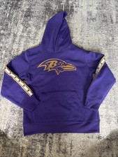 NFL TEAM APPAREL YOUTH BALTIMORE RAVENS HOODIE SWEATSHIRT SIZE 10-12 NWT