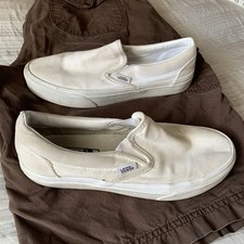 VANS men s 5. Women s 6.5 WHITE slip On Skater Shoes Sneaker