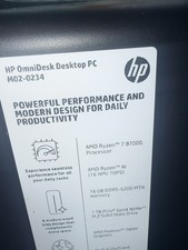 HP OmniDesk M02-0085m PC Ryzen 7 8700G 5.1 GHz 16GB 1TB SSD Gray WARRANTY