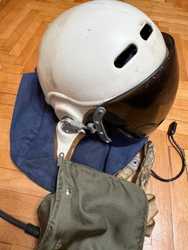 Casque de vol ancien armée de l'air soviétique ZSh-3M casque de pilote - URSS - Photo 15/24