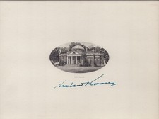 HERBERT HOOVER - ENGRAVING SIGNED