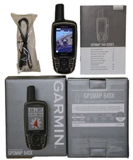 (1) Garmin GPSMAP 64sx, GPS, Compass & TopoActive Maps+Altimeter. NIB