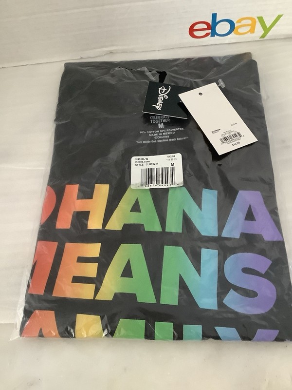 Disney Girls Short Sleeve Tee Shirt “ Ohana Means Family” Shirt New With Tags
