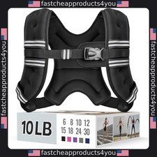 Adjustable Weighted Vest with Reflective Strip for Rucking  Training