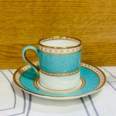 Wedgwood Ulander Powder Turquoise Demitasse Cup and Saucer | eBay