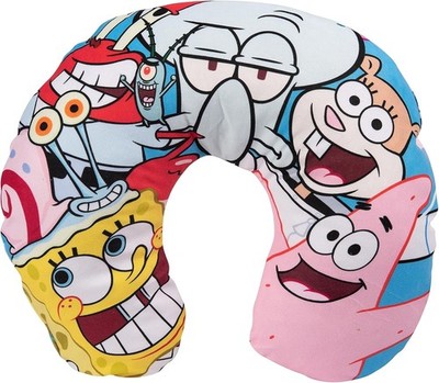 United Labels Spongebob Schwammkopf - Reise Nackenkissen bequemes Reisekissen