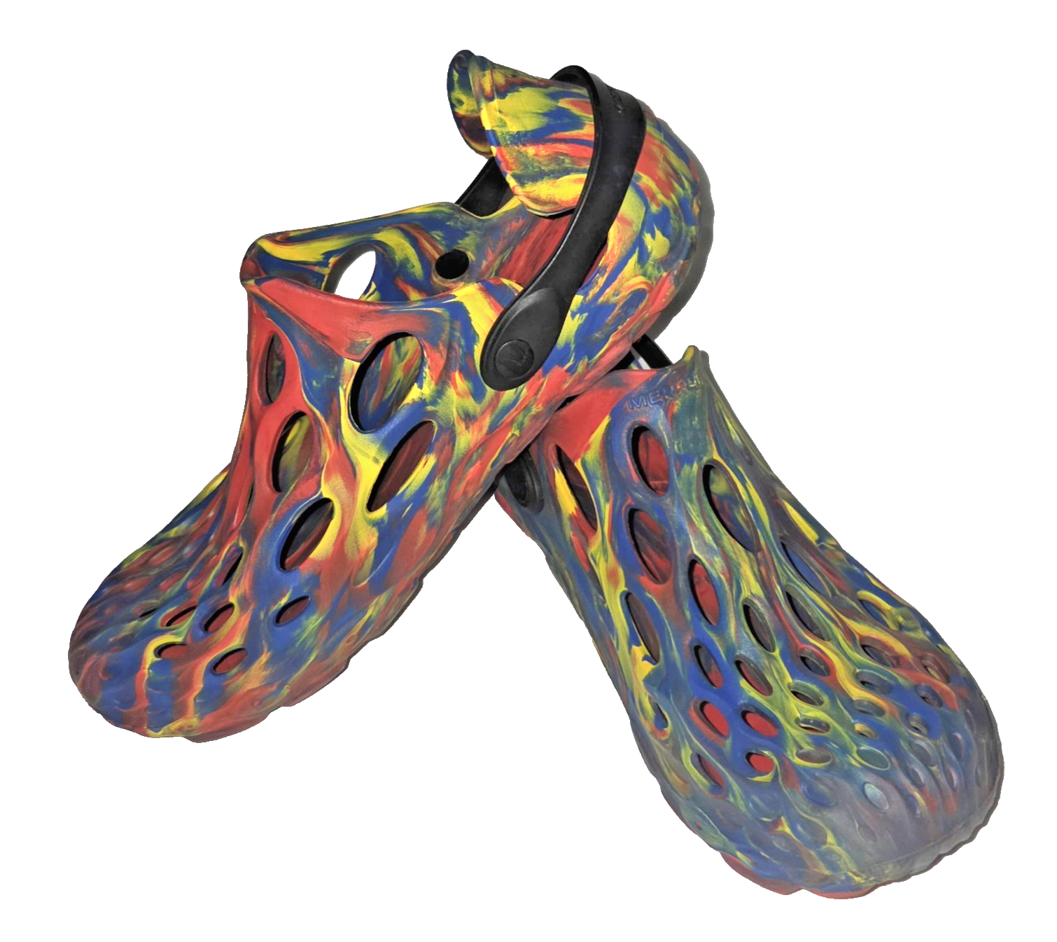 MERRELL Hydro Moc sandali slip on scarpe arcobaleno uomo taglia 10 impermeabili