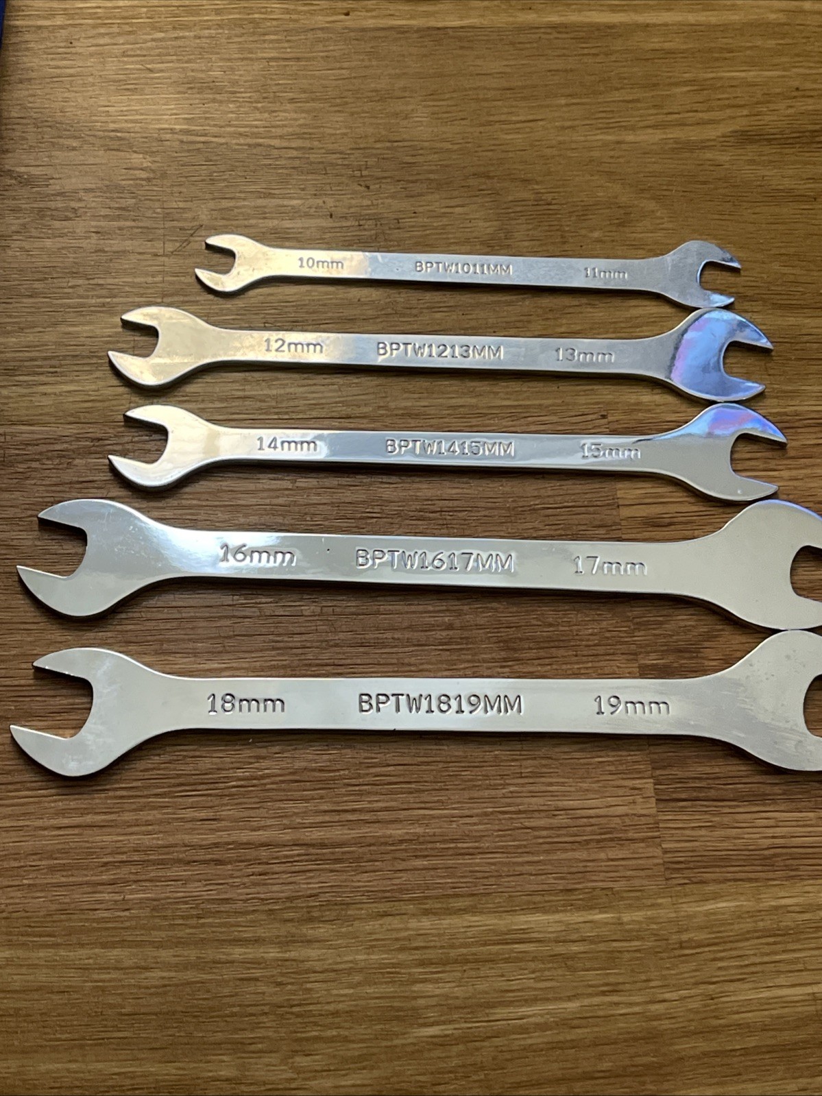 CORNWELL TOOLS BPTW5MST METRIC THIN WALL OPEN END WRENCH SET IN FOAM 10MM - 19MM