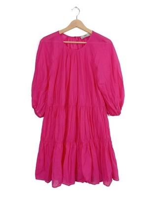 DEVOTION Kurzarmkleid Damen Kleid Gr. DE 38 pink Casual-Look