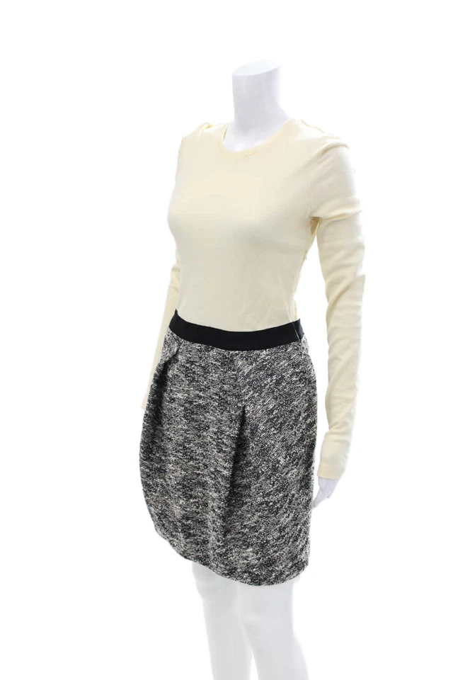 Vestido feminino Adam Adam Lippes Boucle manga comprida multicolorido algodão tamanho 6 - Imagem 2 de 4