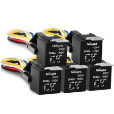 50003R Automotive Set 5-Pin 30/40A 12V SPDT with Interlocking Relay Sock