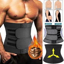 Unisex Waist Trainer Bodysuit Tummy Control Sculpting Shapewear Belt Body Shaper
