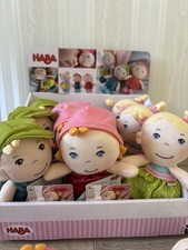 3 HABA Minipuppe Kuschelpuppe ab Geburt Puppe für Babys Hertha Matteo und Talisa