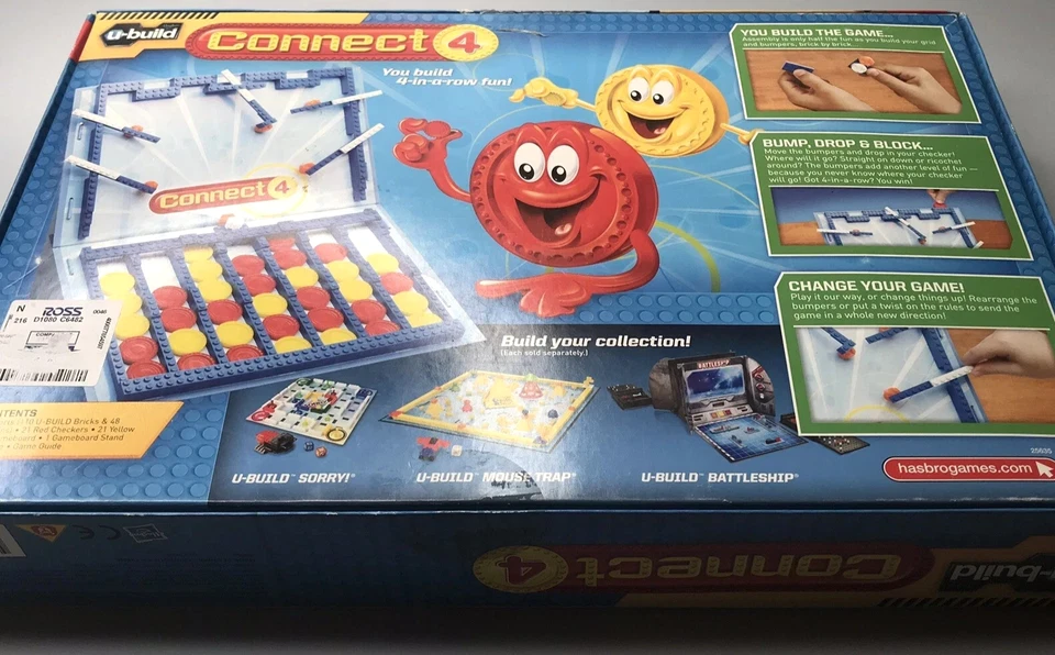 U-build Connect 4 by Hasbro Build your game then block and bump - Image 2 of 4