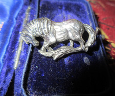 Lovely  vintage silvertone horse brooch