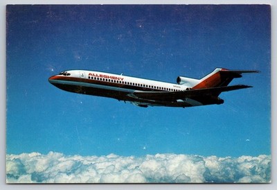 Boeing 727 Postcard Allegheny Latest Addition to World's Largest Jet Fleets USA