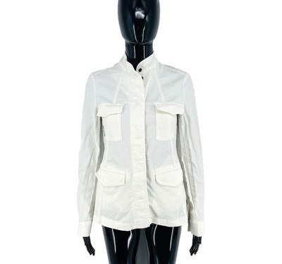 Camel Active Damen Weiß Baumwolle Blazer Jacke Mantel Größe Eu 34 UK 6 US 4