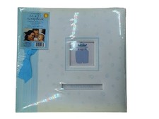 Baby Boy Scrapbook By Markings 12" x 12" Blue and White