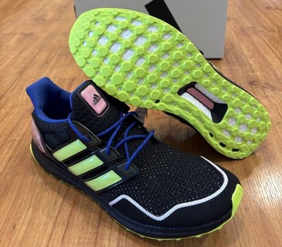 Adidas Men's Ultraboost Neon Running Black |ID0144| Mens