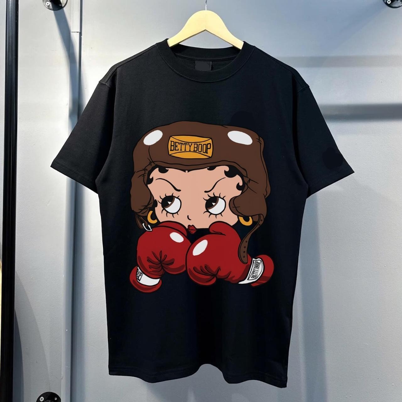Betty Boop Boxing T-Shirt Cotton Vintage Style Graphic Tee Unisex S-5XL