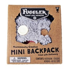 Fuggler Mini Backpack With Notebook Stickers Keyring Felt Tips Gray New