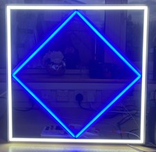 Led Panel Light Diamond Recessed Ceiling 72W White& Blue Ultra-Bright Square