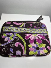 Vera Bradley Pretty Quilted Fabric TABLET SLEEVE in Purple Punch 9  X 7  