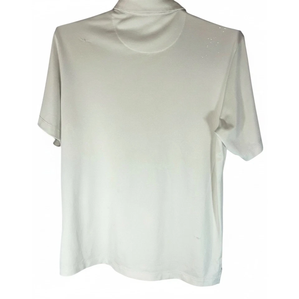 Camisa polo de golf Bad Birdie para hombre talla L beige manga corta rendimiento elástica Foto 2 de 4