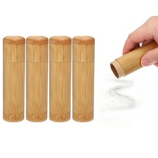 4pcs Wooden Scattering Urn 5.1" x 1.2" Cremation Tube with Lid Keepsake Urn