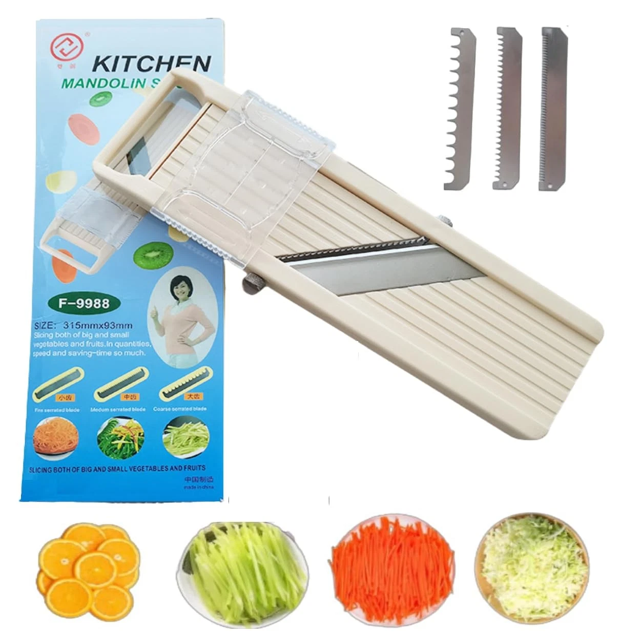 Handheld Mandoline - Japanese Style Slicer for Vegetables, Cabbage, Cucumber ...