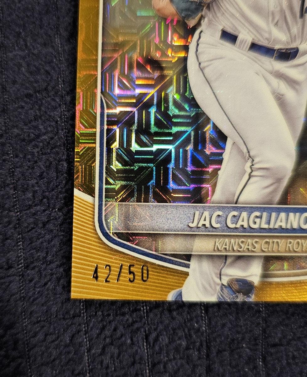 2025 Bowman Chrome Prospects Jac Caglianone Gold Mojo /50 #BCP-103