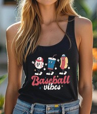 Baseball Vibes Tank Top: Retro Graphic, Gameday Tank